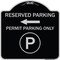 Signmission Reserved Parking Permit Parking with Symbol and Left Arrow Aluminum Sign, 18" x 18", BS-1818-23145 A-DES-BS-1818-23145 - alternate 1